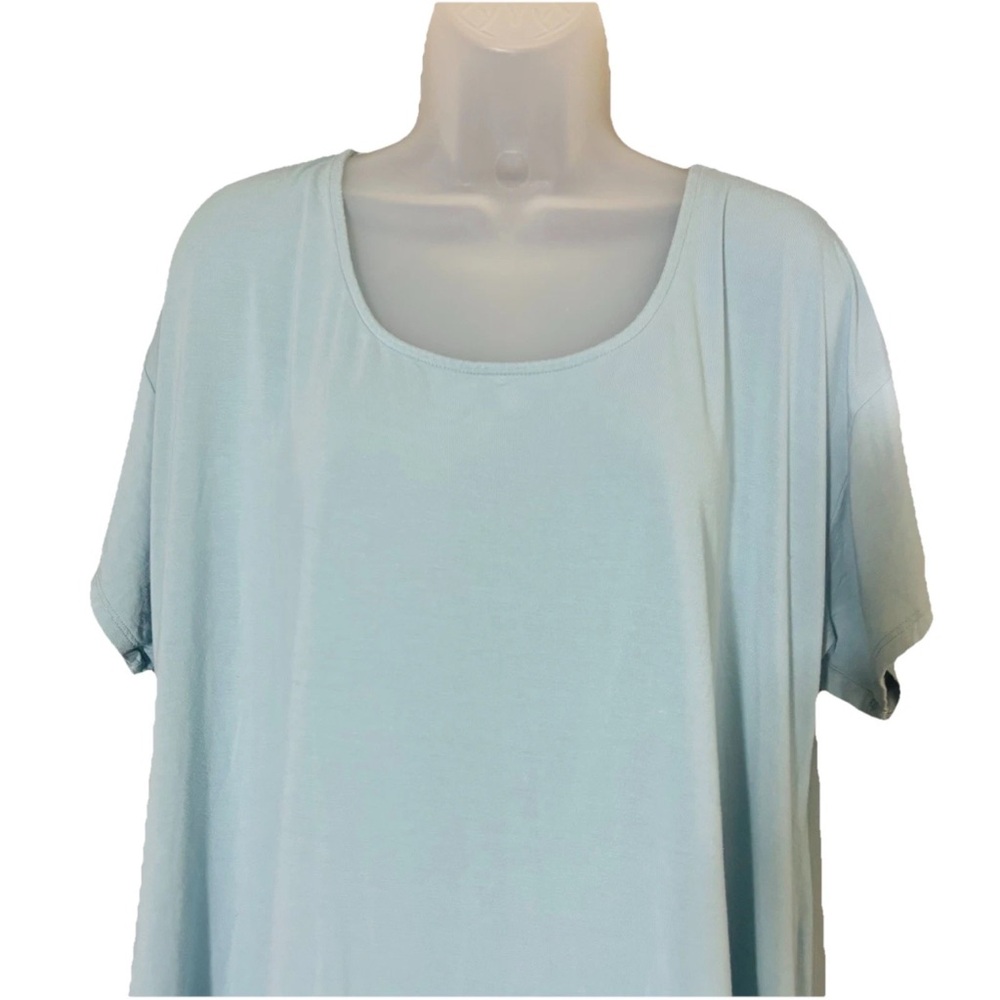 Soma Scoop Neck T-Shirt Short Sleeve Tee Sleep Lounge Women’s Size XL Blue - Picture 2 of 9